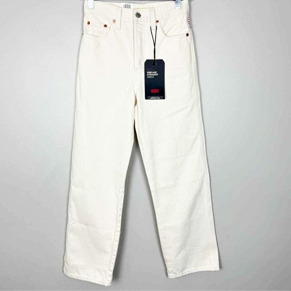 Levi’s Ribcage Straight Ankle Ecru Chasing Rainbows - Picture 16 of 16